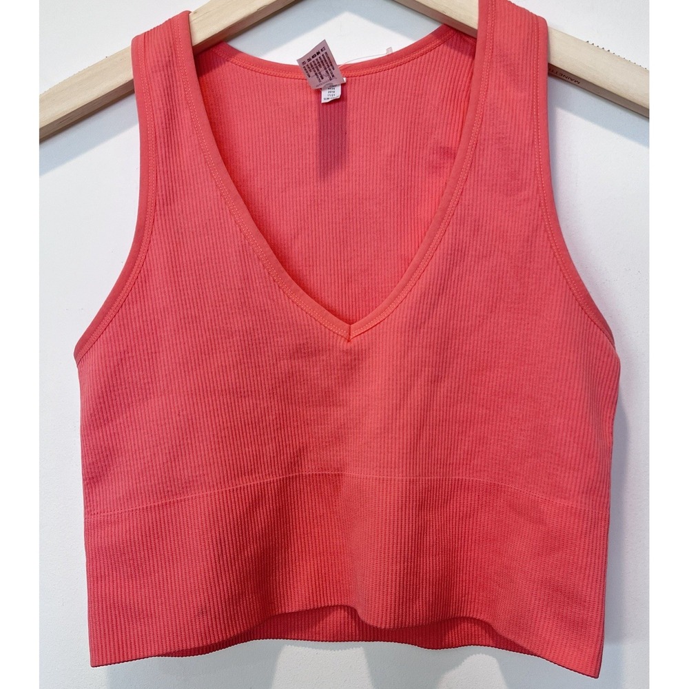 90 Degrees by Reflex Crop Ribbed Tank‎ Top Size Medium